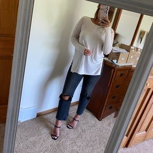 H&M Light Pink Oversized Long Sleeve